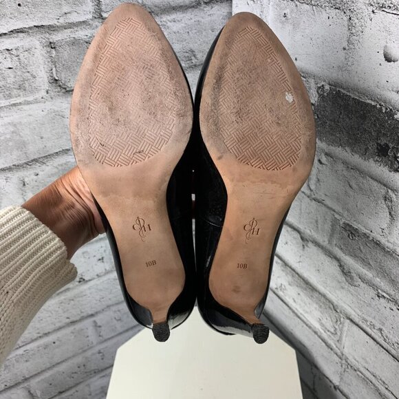 Cole Haan Black Patent Leather Platform High Heel Pumps - Picture 8 of 9